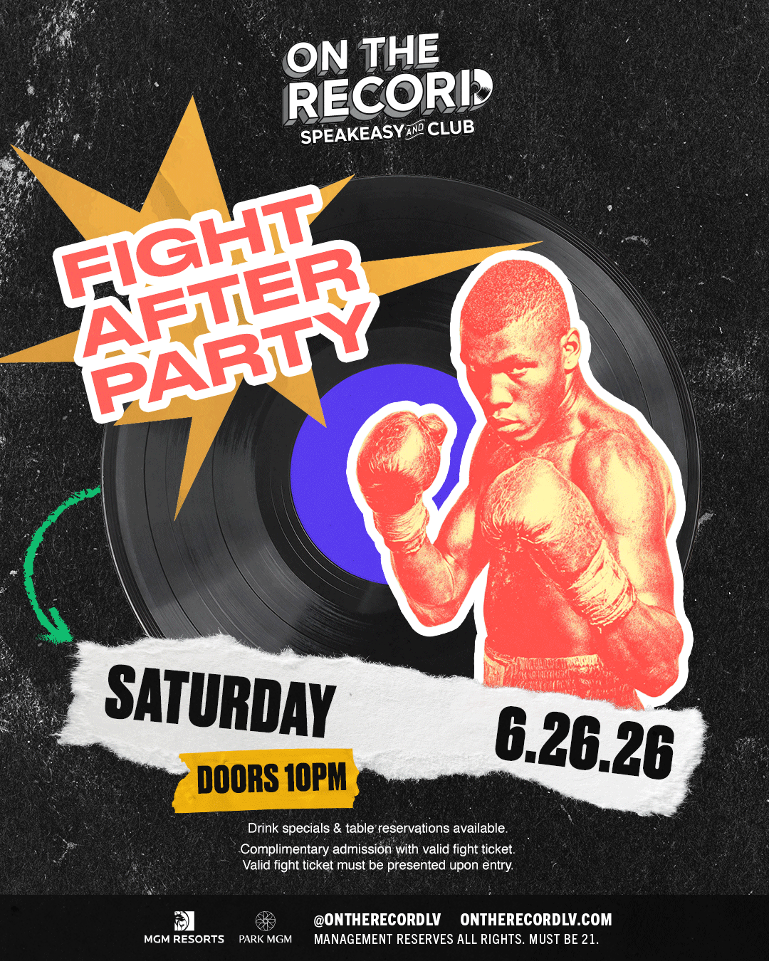 Animated OTR fight night graphic